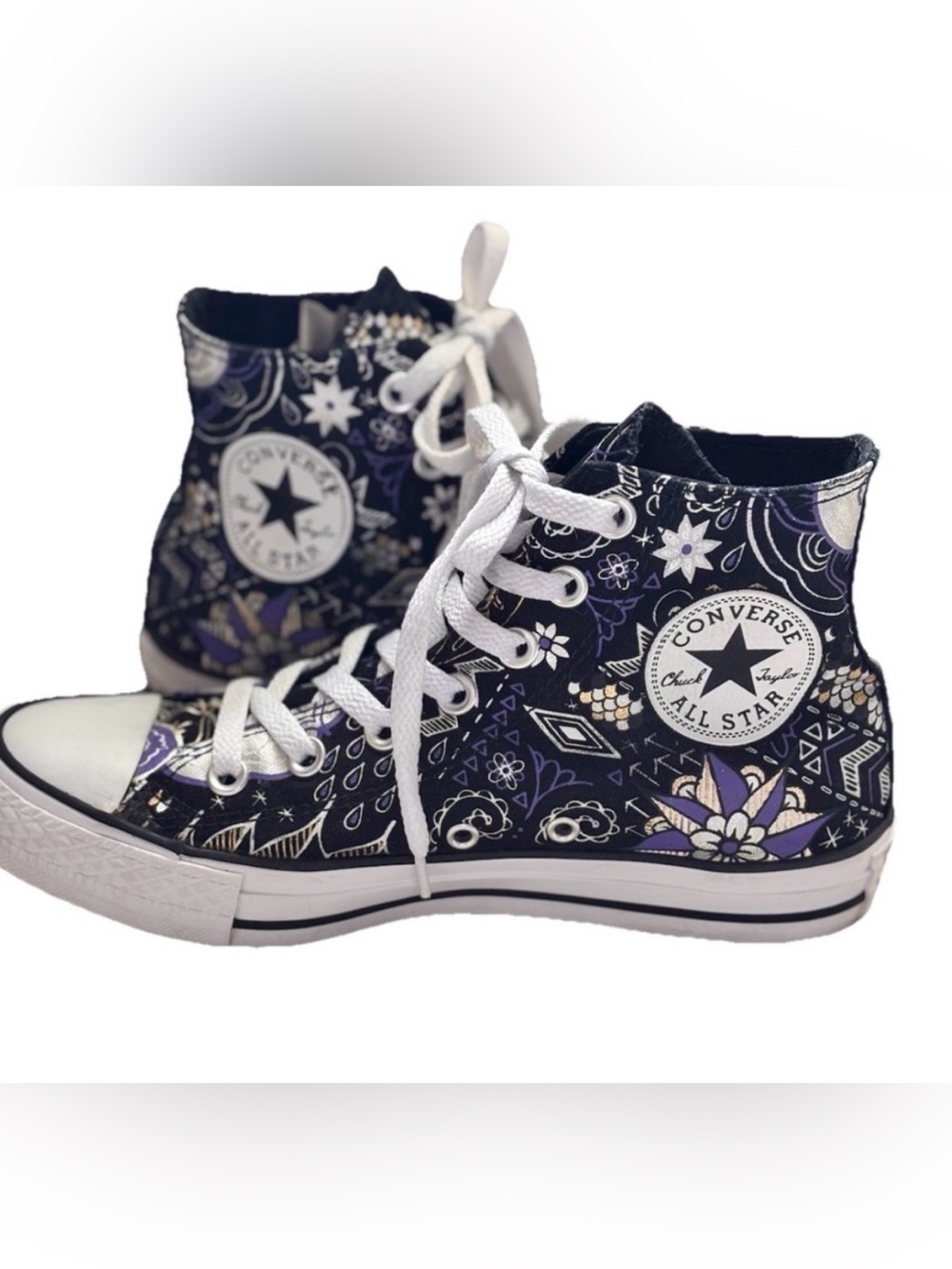 Converse All Stars High Tops
Black Purple Rare Size 7 - Picture 4 of 13